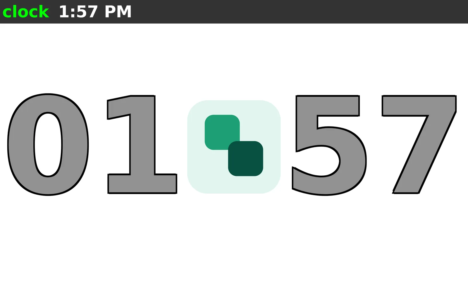 NinjaOps gym timer on a TV showing large countdown digits